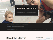 Tablet Screenshot of miloandthecalf.com